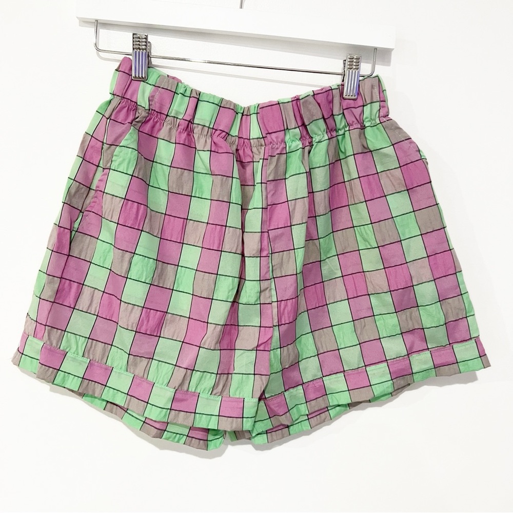 Free People Linus Plaid 2 Piece Cropped Top & Short Matching Set size Small NEW - Picture 5 of 9